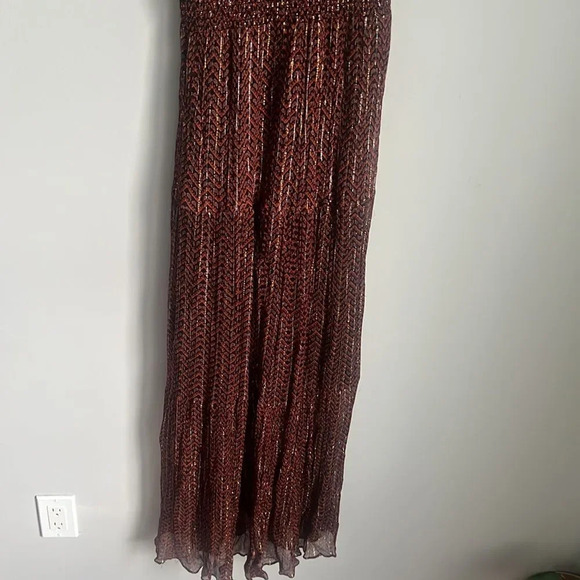 ba&sh Wanda Metallic Herringbone Print Maxi Dress - Picture 11 of 16